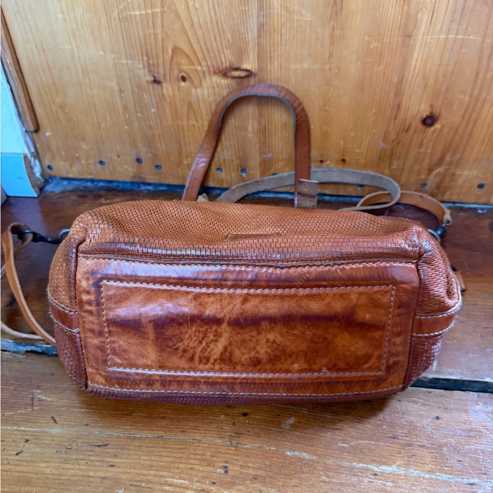 Campomaggi Woven Leather Crossbody Bag - Rust - Picture 9 of 14